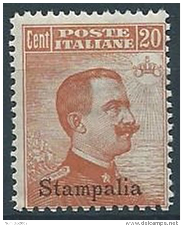 1921-22 EGEO STAMPALIA EFFIGIE 20 CENT MNH ** - W119-3 - Egée (Stampalia)