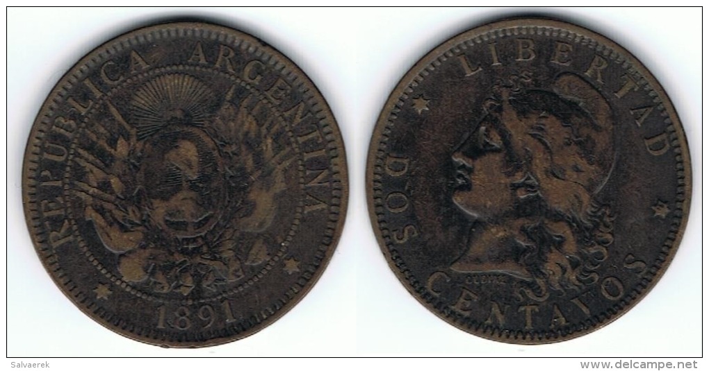 ARGENTINA 2 CENTAVOS 1891 - Argentina