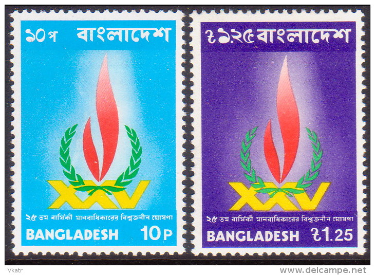 BANGLADESH 1973 SG #36-37 Compl.set MLH OG Human Rights - Bangladesh