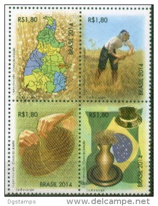 Brazil Brasil 2014 ** Golden Grass. "The Gold Of The Jalapão". Hierba Dorada. "El Oro Del Jalapão". - Unused Stamps