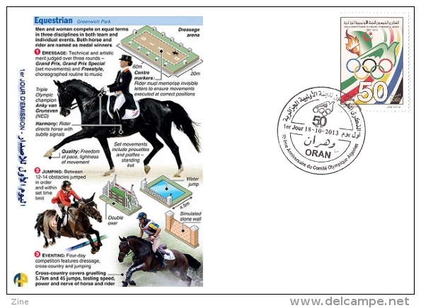 ALG Algeria N° 1666 Olympic Games Algerian Olympic Committee Equestrian Horses - Summer 2012: London