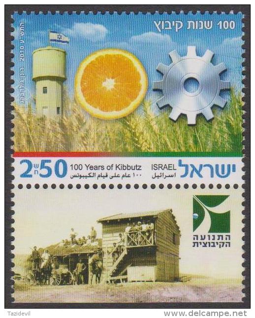 ISRAEL - Superb MNH ** With Tabs - 2010   Kibbutzim Centenary. Scott 1818 - Unused Stamps (with Tabs)