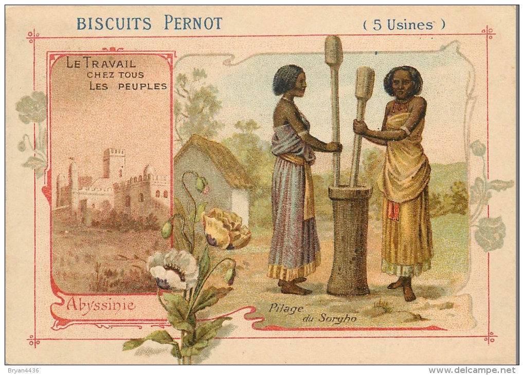Biscuits Pernot - ** Abyssinie ** - Le Travail Chez Tous Les Peuples - Voir 2 Scans - Pernot