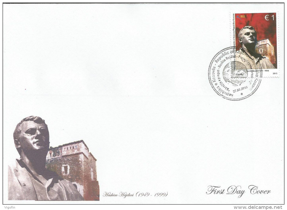 KOS 2015-303 HASIM HAJDINI, KOSOVO, FDC - Kosovo