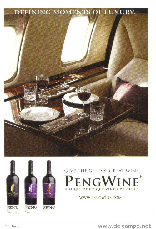 15Q : PENG Wine Served In The Luxurious Aeroplane Cabin - Advertising