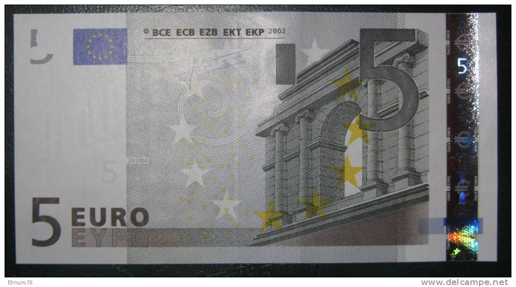 5 EURO E010B4 Netherlands Serie P Perfect UNC - 5 Euro