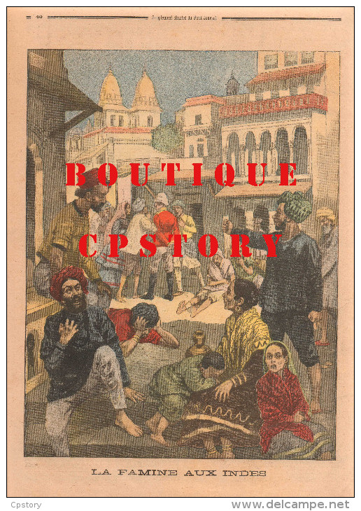 481 < PETIT JOURNAL < Cie TRAMWAY < VITRY Sur SEINE VICTIMES EBOULEMENT D'un MUR - INDE FAMINE - ACCIDENT De FIACRE - Le Petit Journal