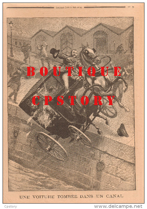 481 < PETIT JOURNAL < Cie TRAMWAY < VITRY Sur SEINE VICTIMES EBOULEMENT D'un MUR - INDE FAMINE - ACCIDENT De FIACRE - Le Petit Journal