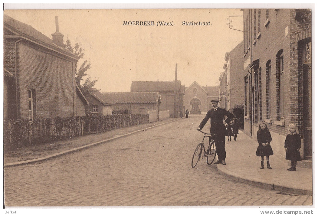 MOERBEKE -WAAS STATIESTRAAT FELDPOST 1918 Re 708 - Moerbeke-Waas