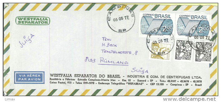 Campinas 05.06.77 Casa Da Moeda Bananeiro Gaucho Brief Gefaltet - Briefe U. Dokumente