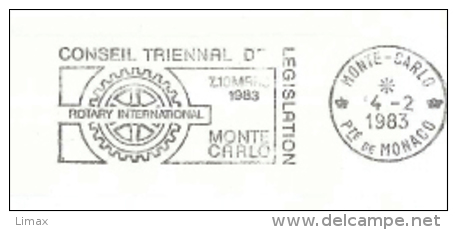 Conseil Triennal De Legisation Rotary International 1983 Montecarlo Monte Carlo - Lettres & Documents