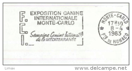 Exposition Canine Internationale Semaine Canine De La Mediterranee 1983 Montecarlo Monte Carlo - Storia Postale