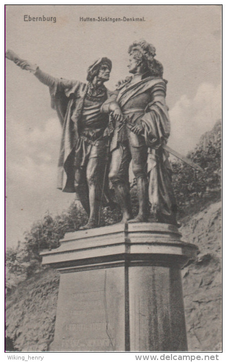 Bad Münster Am Stein Ebernburg - S/w Hutten Sickingen Denkmal - Bad Muenster A. Stein - Ebernburg