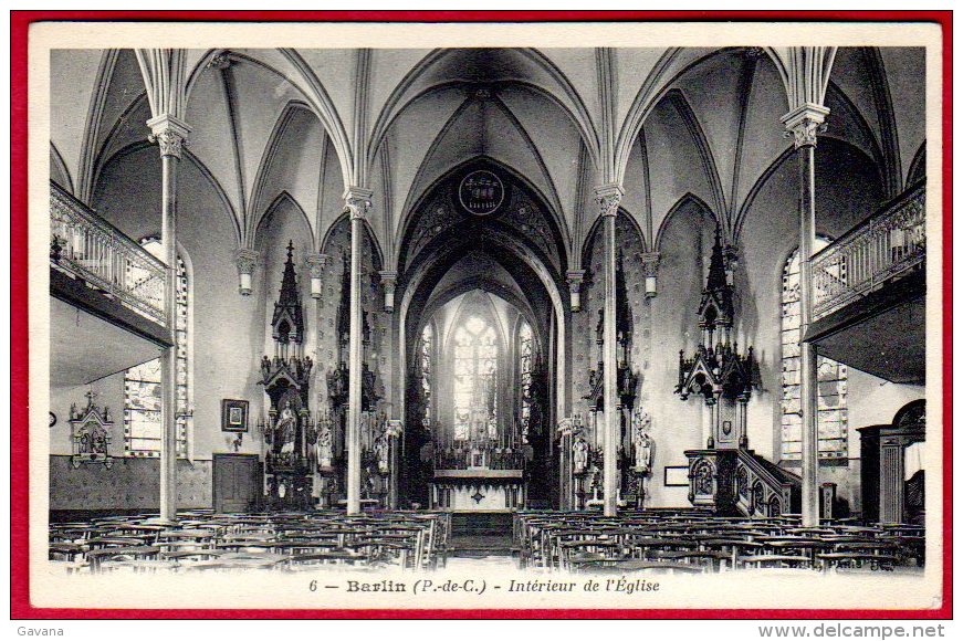 62 BARLIN - Intérieur De L'église - Barlin