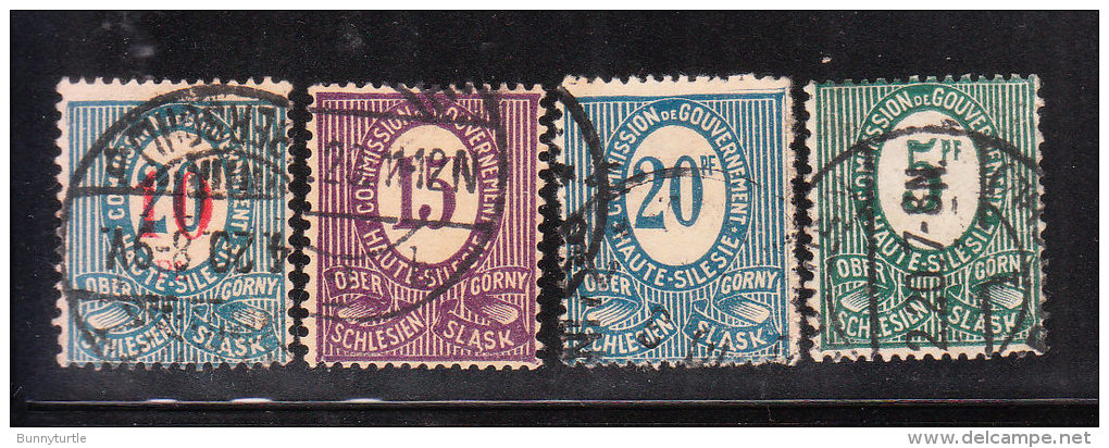 Upper Silesia 1920 Plebiscite Issue 4v Used - Schlesien