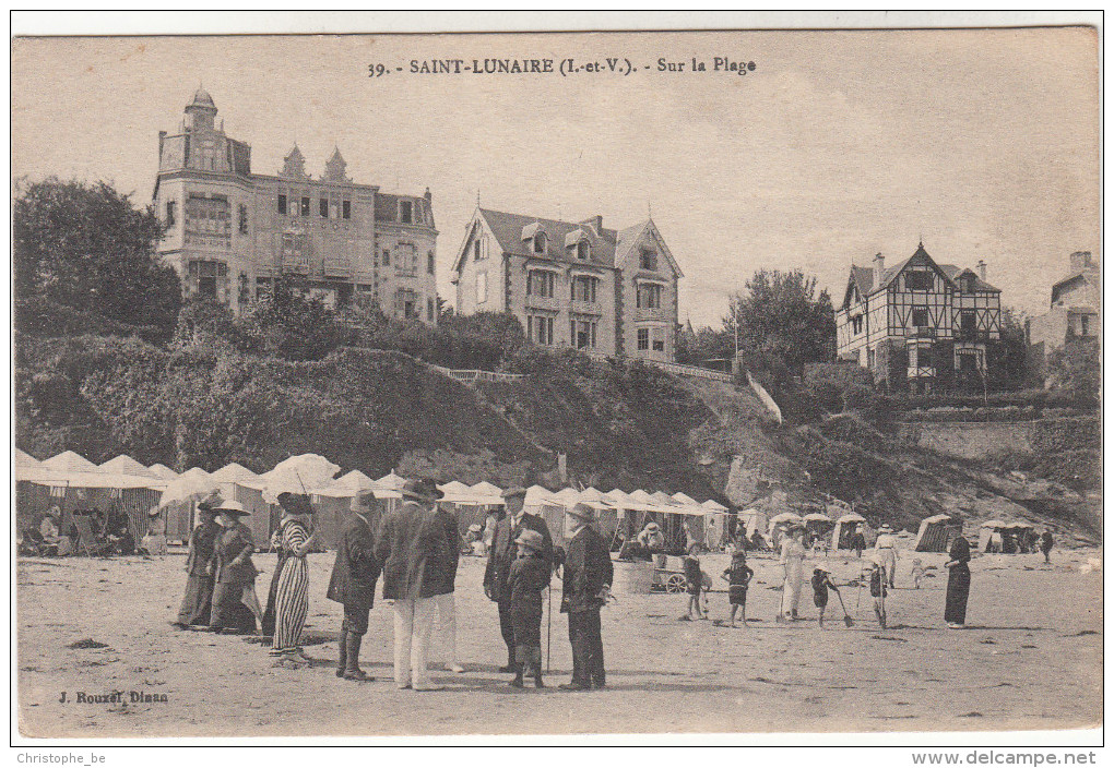 CPA Saint Lunaire, Sur La Plage (pk17115) - Saint-Lunaire