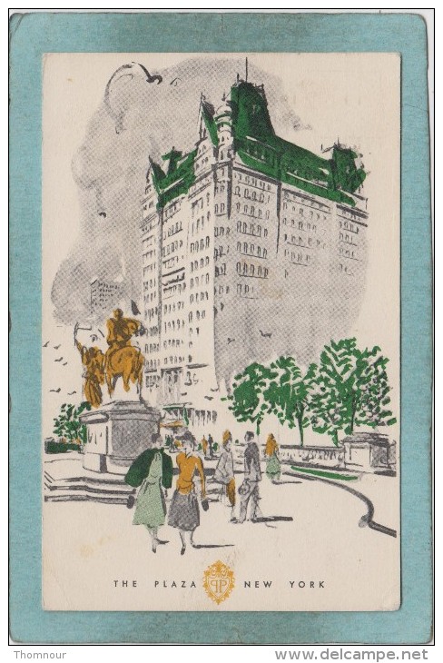 THE  PLAZA  ( A  HILTON  HOTEL )  -  NEW  YORK   -  1951  - - Wirtschaften, Hotels & Restaurants