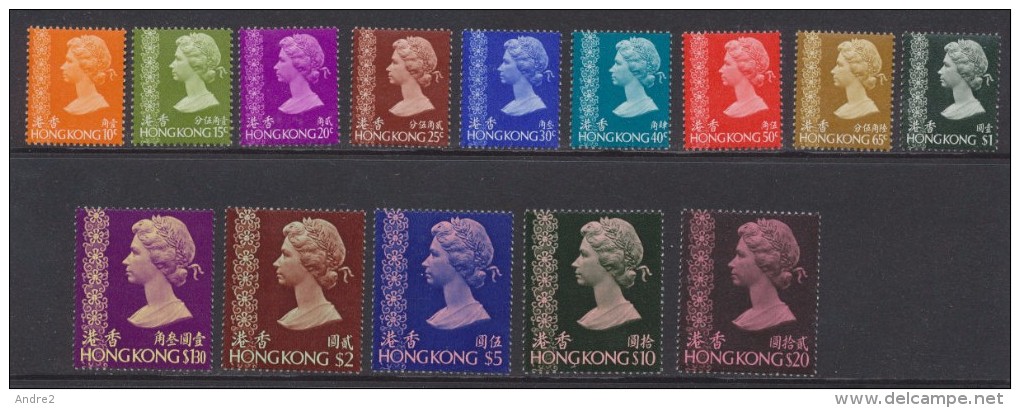 Hong Kong 1973 Definitive Set  10c To $20  ***   MNH - Neufs