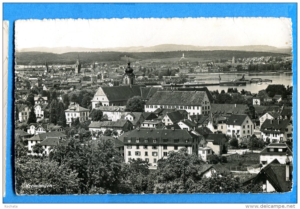 LIP014, Kreuzlingen, 7434, Circulée 1945 Timbre Décollé - Kreuzlingen