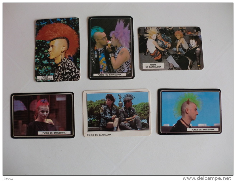 Complet Set Of 6 Punks Of Barcelona Portugal Portuguese Pocket Calendars 1988 - Petit Format : 1981-90