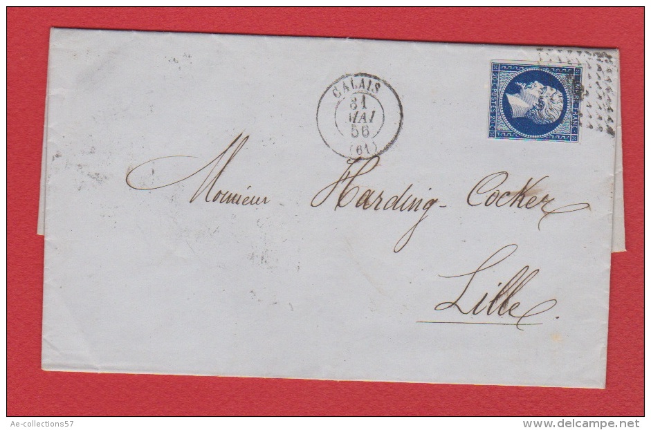 Lettre  //  De Calais  //  Pour  Lille  //  31 Mai   1856 // - 1849-1876: Periodo Classico