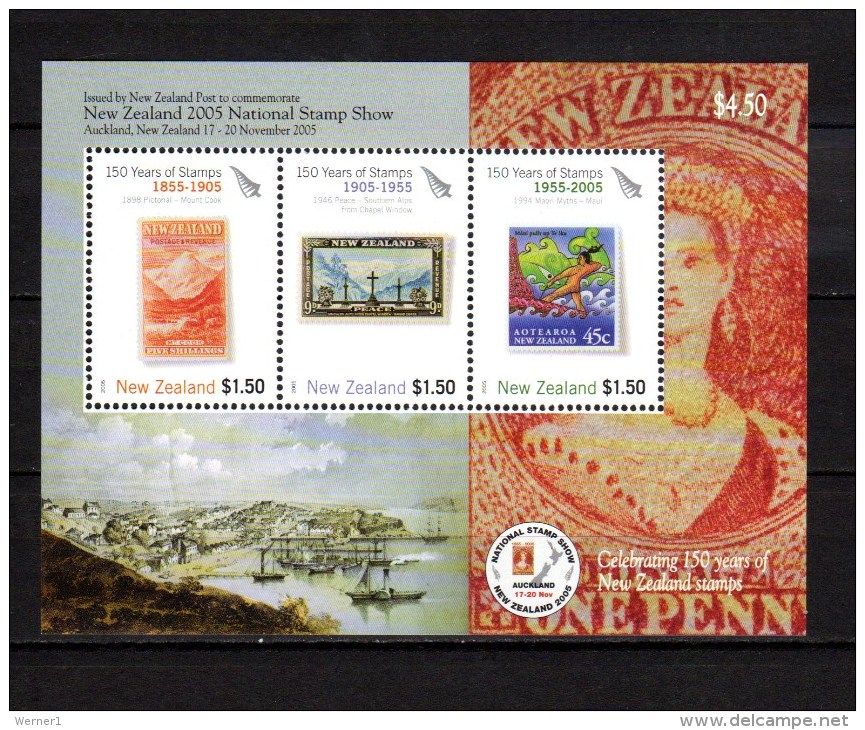 New Zealand 2005 Auckland National Stamp Show, 150 Years Of Stamps In NZ S/s MNH - Unused Stamps