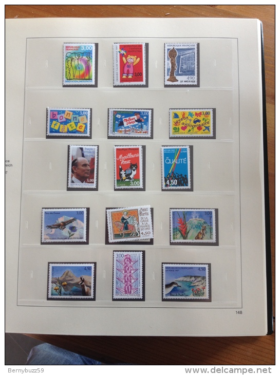 ALBUM SAFE FRANCE Complet + Timbres Neufs MNH ** 1997 A 2001 Valeur Faciale 1954,52 Fr Soit 297,88€ - Collezioni (in Album)