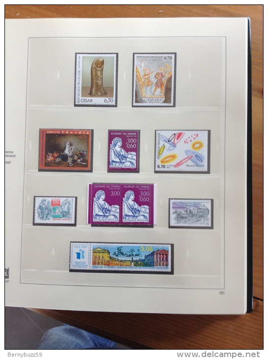 ALBUM SAFE FRANCE complet + timbres neufs MNH ** 1997 a 2001 valeur faciale 1954,52 Fr soit 297,88€