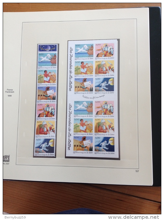 ALBUM SAFE FRANCE complet + timbres neufs MNH ** 1997 a 2001 valeur faciale 1954,52 Fr soit 297,88€