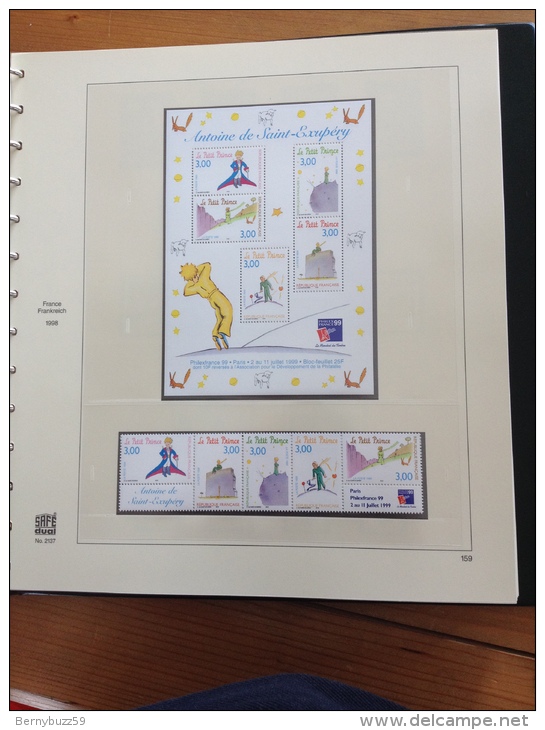 ALBUM SAFE FRANCE complet + timbres neufs MNH ** 1997 a 2001 valeur faciale 1954,52 Fr soit 297,88€