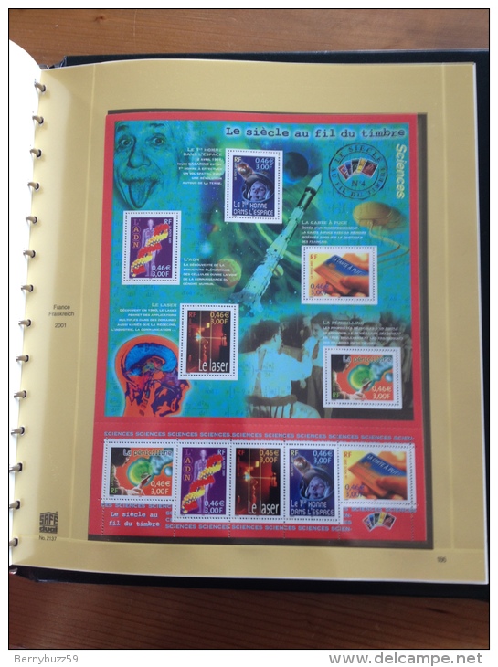 ALBUM SAFE FRANCE complet + timbres neufs MNH ** 1997 a 2001 valeur faciale 1954,52 Fr soit 297,88€