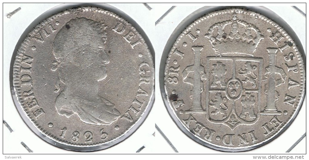 BOLIVIA FERNANDO VII POTOSI 1825 8 REALES PLATA SILVER - Bolivia