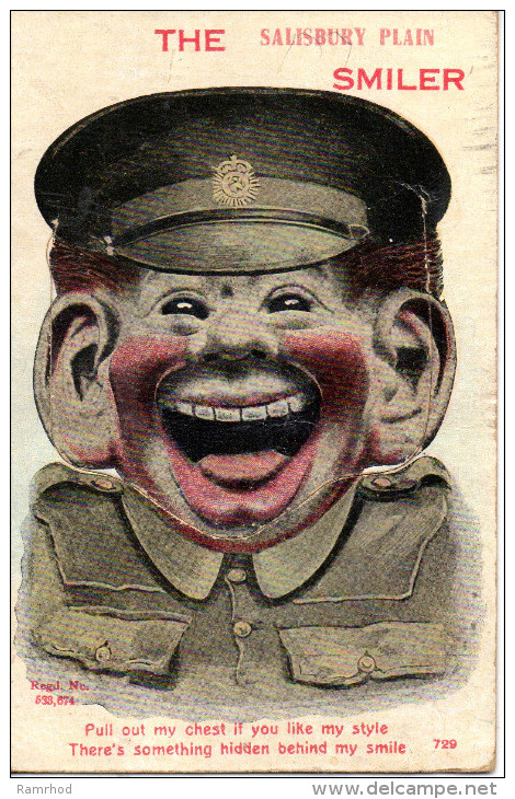 HUMOUR - The Salisbury Plain Smiler (Valentines) 1945  Used POOR CONDITION - Humor