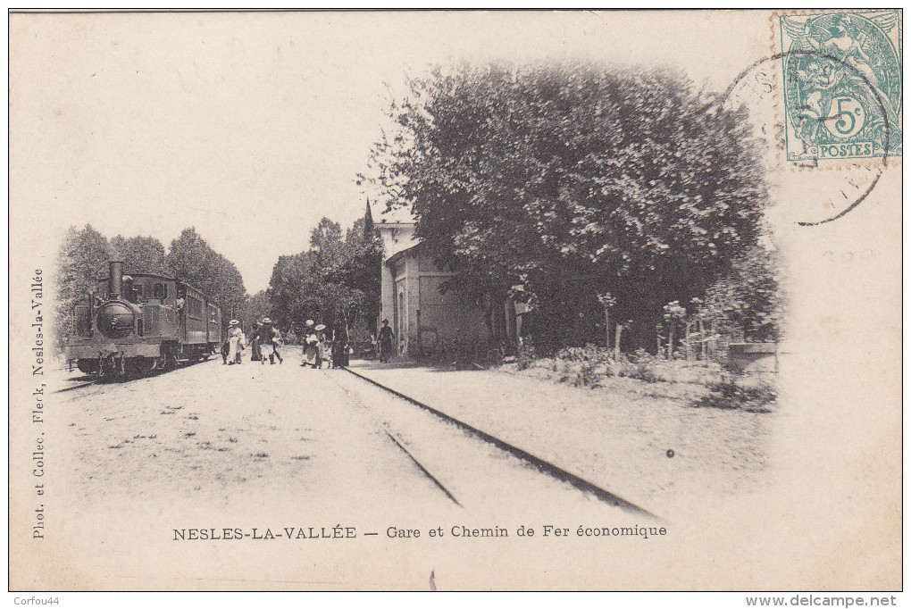 NESLES La VALLEE : La Gare - Tramway - Tramways