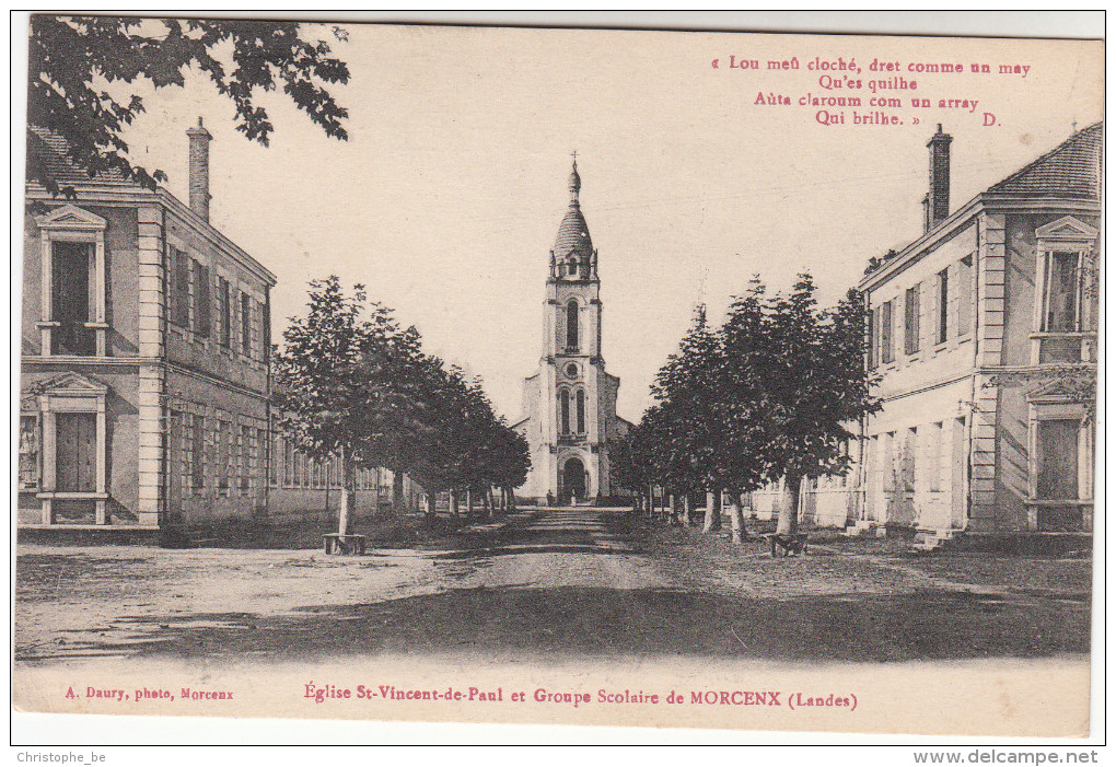 CPA Eglise St Vincent De Paul, Groupe Scolaire De Morcenx (pk17138) - Morcenx