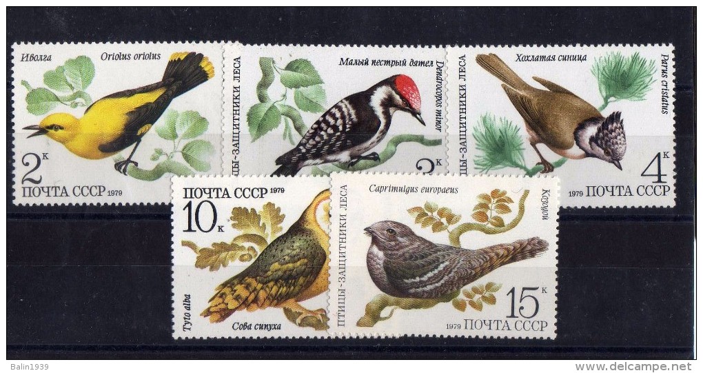 FF-00306 - 1979 - Rusia - Sc 4776-80 - MNH - Colibríes