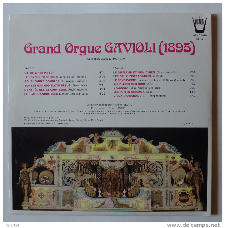 LP/  L'art De La Musique Mécanique Vol. 1 .  L'orgue De La Foire Du Trône - Grand Orgue Gavioli (1895) - Autres & Non Classés