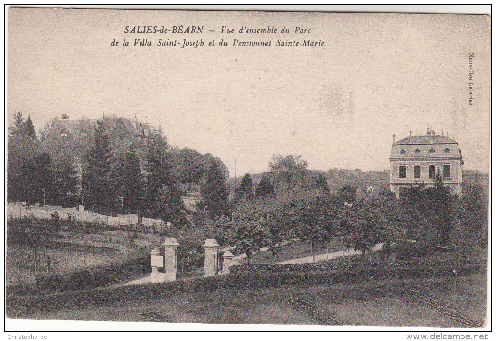 CPA Salies De Béarn, Vue D'ensemble Du Parc De La Villa Saint Joseph Et Due Pensionnat Sainte Marie  (pk17164) - Bearn