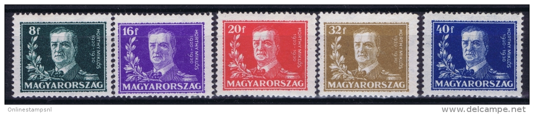 Hungary  Mi Nr 458 - 462 MH/*   1930 - Unused Stamps