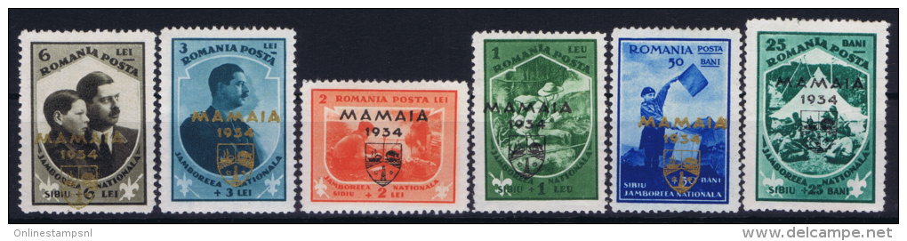 Romania : 1934 Mi Nr 468 - 473  MNH/** Some Gum Imperfections - Neufs