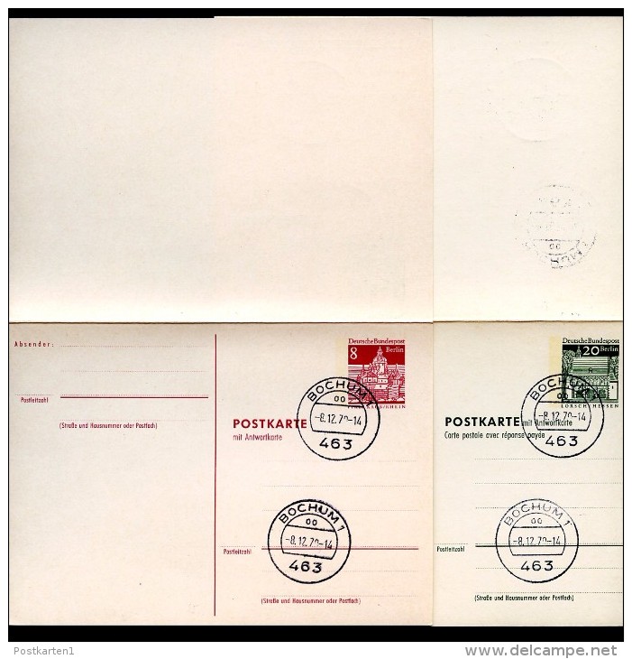 BERLIN P78-79 Postkarten BAUWERKE II Stpl. Bochum 1970 - Postkaarten - Gebruikt