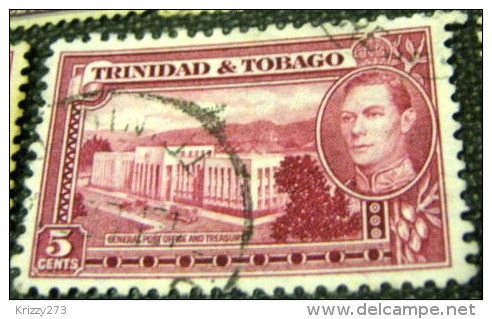 Trinidad And Tobago 1938 General Post Office And Treasury 5c - Used - Trinidad & Tobago (...-1961)