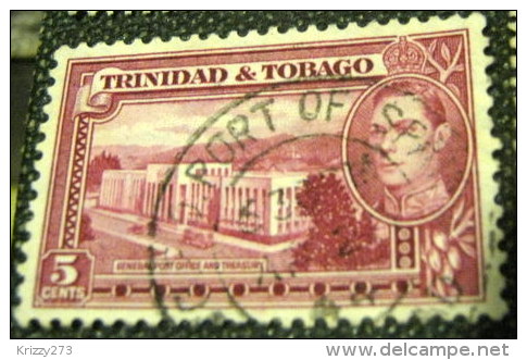 Trinidad And Tobago 1938 General Post Office And Treasury 5c - Used - Trinidad & Tobago (...-1961)