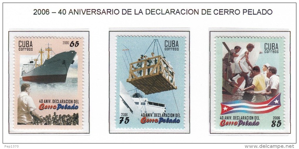 CUBA 2006 - BARCOS - SHIPS BATEAUX - BOOTE - SET OF 3 STAMPS - Ungebraucht