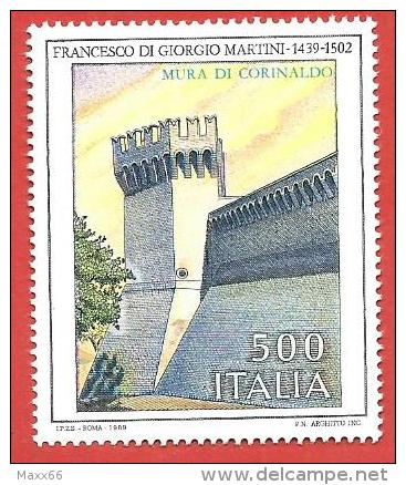 ITALIA REPUBBLICA MNH - 1989 - 550º Anniversario Della Nascita Di Francesco Di Giorgio Martini - £ 500 - S. 1878 - 1981-90: Neufs