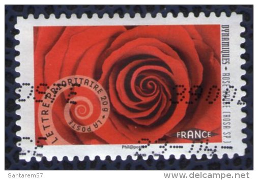 France 2014 Oblitéré Numérique Used Dynamiques Rose Rouge Y&T 930 - Oblitérés