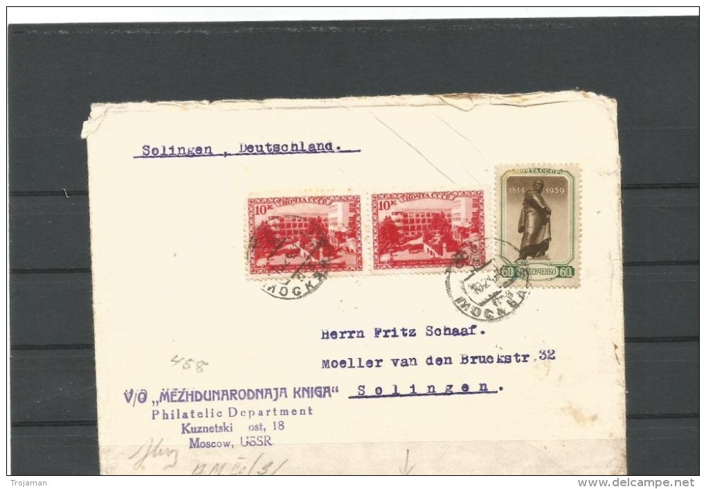 MCOVERS - 70 LETTER FROM MOSKOW TO GERMANY WITH THE COMMEMORATIVE STAMPS. GERMAN CENZURA - Briefe U. Dokumente