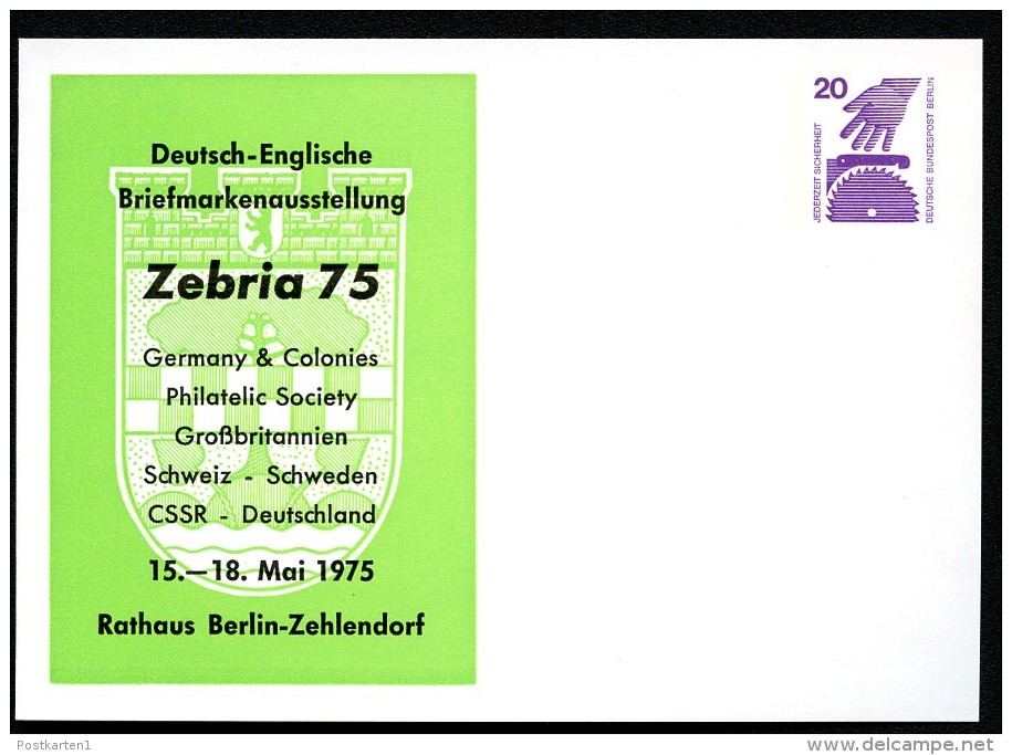 BERLIN PP63 D2/002 Privat-Postkarte WAPPEN ZEHLENDORF ** 1975 - Cartes Postales Privées - Neuves