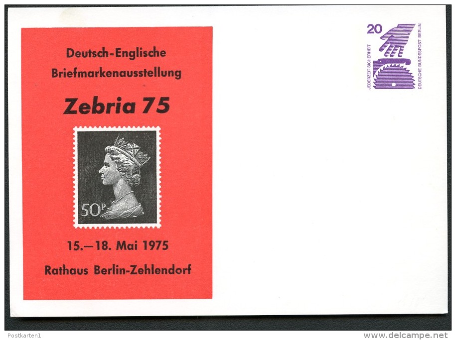 BERLIN PP63 D2/003 Privat-Postkarte BRIEFMARKE ENGLAND  1975 - Privatpostkarten - Ungebraucht