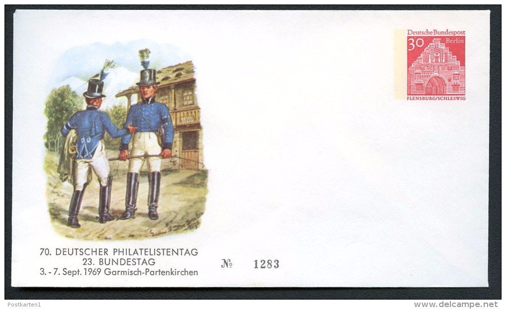 BERLIN PU38 D2/002 Privat-Umschlag POSTILLIONE ** 1969  NGK 10,00 € - Privatumschläge - Ungebraucht